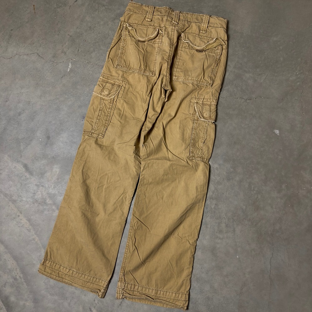 Vintage American Eagle Cargo Pants Mens 29x32 Khaki Tan Baggy Streetwear - Picture 3 of 4